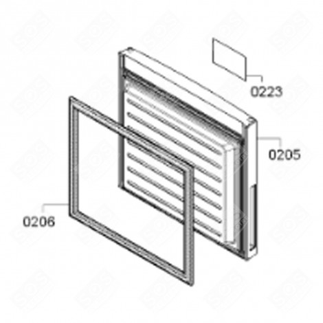 FREEZER DOOR (REFERENCE NUMBER 205) REFRIGERATOR, FREEZER - 00689115