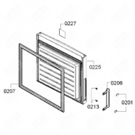 FREEZER DOOR SEAL (REFERENCE 207) REFRIGERATOR, FREEZER - 00687499