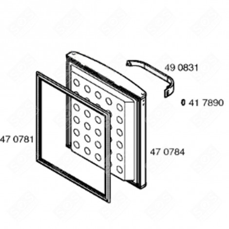 FREEZER DOOR (REFERENCE NUMBER 470784) REFRIGERATOR, FREEZER - 00470784