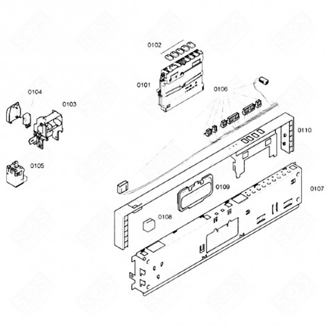 DOOR HANDLE (MARK 109) DISHWASHER - 00427007