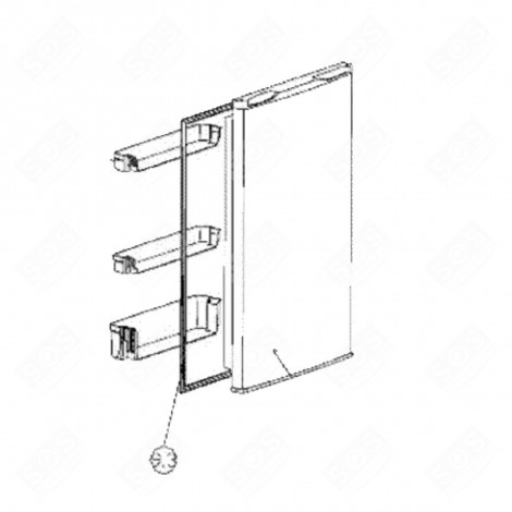 DOOR SEAL (FRIDGE SECTION) REF. 9.3 REFRIGERATOR, FREEZER - 53041330