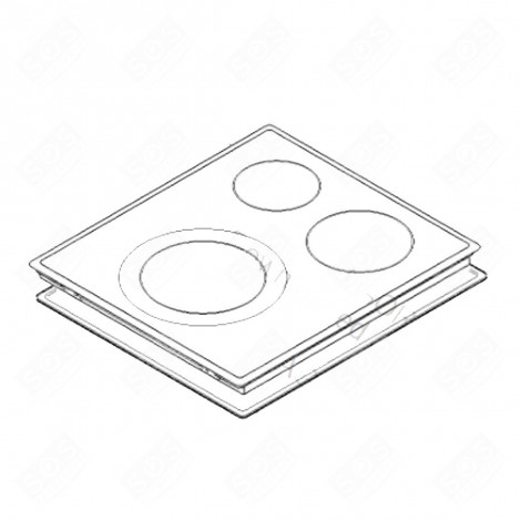 ORIGINAL GLASS CERAMIC ELECTRIC / GAS HOBS - 00776357, 20001684