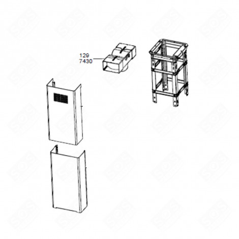 AIR DEFLECTOR MARK 129 EXTRACTOR HOOD - 9178012569