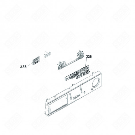 ELECTRONIC BOARD, CONTROL MODULE (REFERENCE 328) WASHING MACHINES - AS0040561