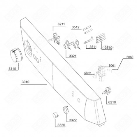 ORIGINAL CONTROL PANEL DISHWASHER - 1714061300