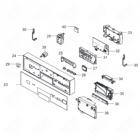 GRAY BUTTON (MARK 28) DISHWASHER - AS0010018