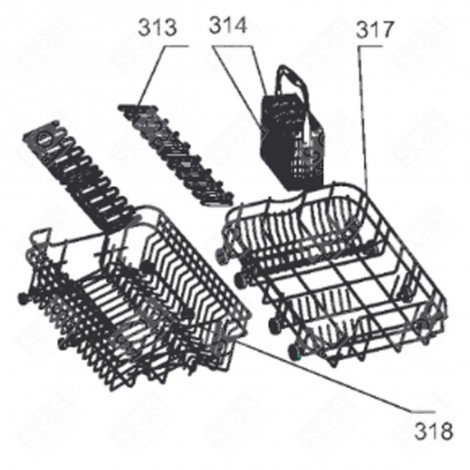 CUTLERY BASKET (MARK 314) DISHWASHER - AS6017959