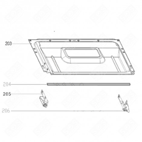 DOOR SEAL (MARKING 204) DISHWASHER - 721C92