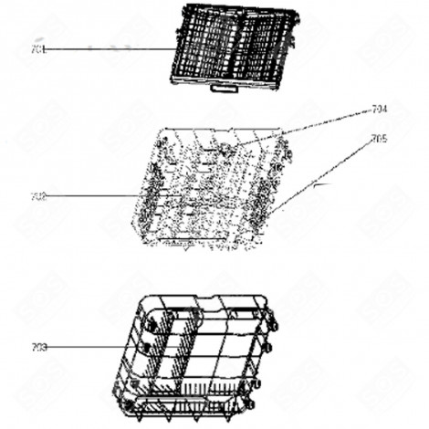 CUTLERY BASKET (MARK 701) DISHWASHER - 445C38