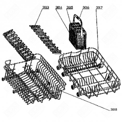 UPPER BASKET (REFERENCE 3018) DISHWASHER - 445A12