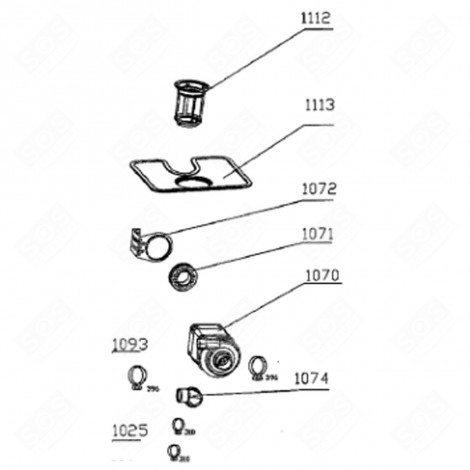 CIRCULATION PUMP (MARK 1070) DISHWASHER - 424C64