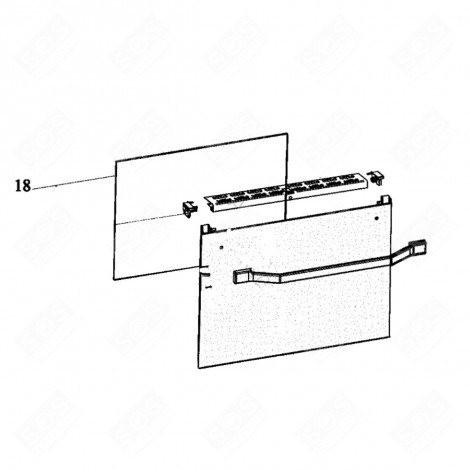 VITRE INTÉRIEUR GAS / ELECTRIC OVENS - C00301874, 488000301874