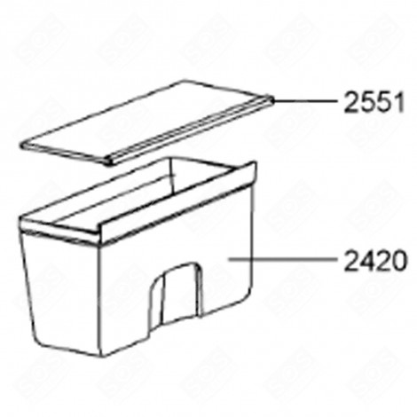 ORIGINAL VEGETABLE CONTAINER (MARK 2420) REFRIGERATOR, FREEZER - 480132102046