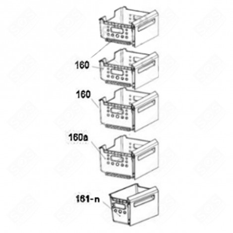 CENTRAL BASKET (REFERENCE 160A) REFRIGERATOR, FREEZER - 49029021