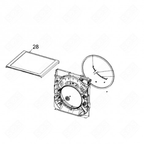 ORIGINAL WHITE LID (MARK 28) TUMBLE DRYER - C00618251, 488000618251