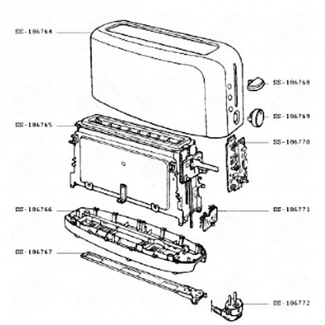 COOKING COMPARTMENT (MARK SS-186765) SMALL HOUSEHOLD APPLIANCE - SS-186765