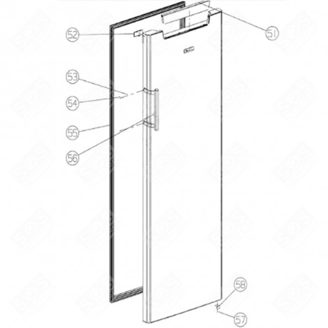 DOOR SEAL (MARK 55) REFRIGERATOR, FREEZER - 390K05