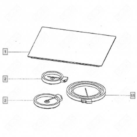 COOKING PLATE HEATING ELEMENT 2200W ELECTRIC / GAS HOBS - 0A100340