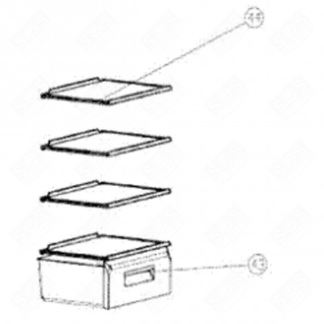 VEGETABLE CONTAINER (MARK 43) REFRIGERATOR, FREEZER - 132H46