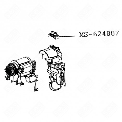 BUTTON (MARK MS-624887) NESPRESSO PIXIE COFFEE MAKER, ESPRESSO - MS-624887