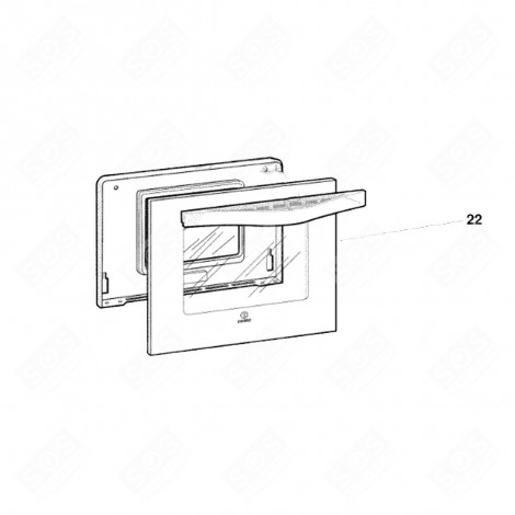 ORIGINAL OUTER GLASS (MARK N°22) GAS / ELECTRIC OVENS - C00144160, 482000029863