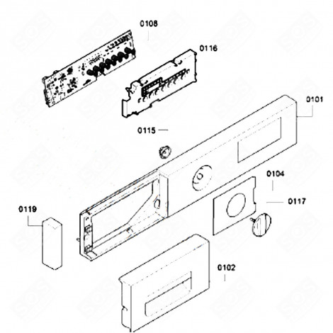 CONTROL MODULE (REFERENCE 108) REFRIGERATOR, FREEZER - 12030388