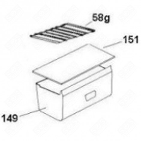 VEGETABLE COMPARTMENT (MARK 149) REFRIGERATOR, FREEZER - 43009013