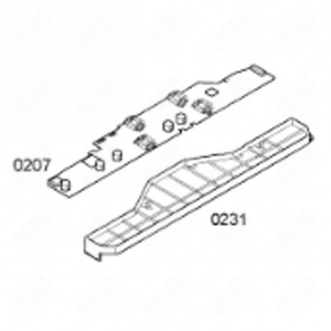 ORIGINAL CONTROL MODULE (MARK 0207) ELECTRIC / GAS HOBS - 00672274