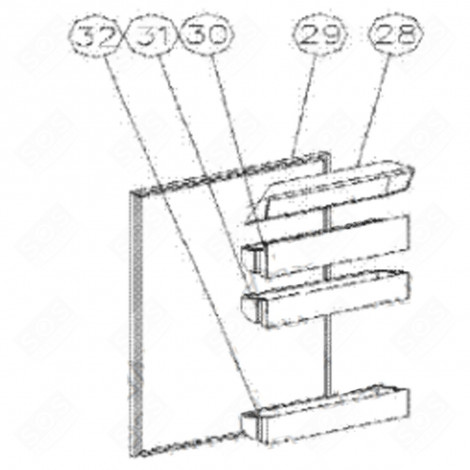 DOOR SHELF (MARKING 31) REFRIGERATOR, FREEZER - 138J75