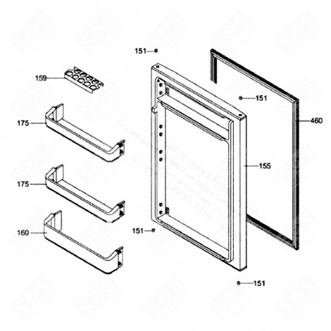 BOTTLE BALCONY (CODE 160) ORIGINAL REFRIGERATOR, FREEZER - C00534063