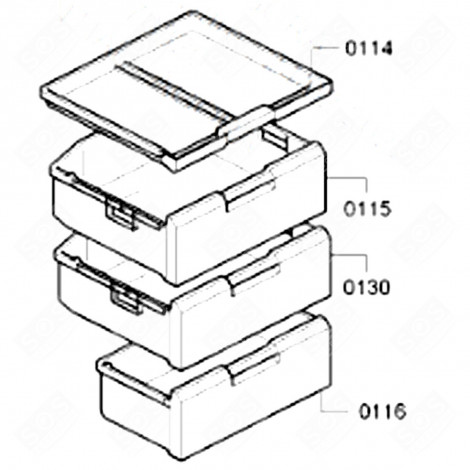 FREEZER DRAWER (REFERENCE 116) ORIGINAL REFRIGERATOR, FREEZER - 00741476, 741476