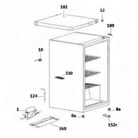 THERMOSTAT (REF 10) REFRIGERATOR, FREEZER - 49043979