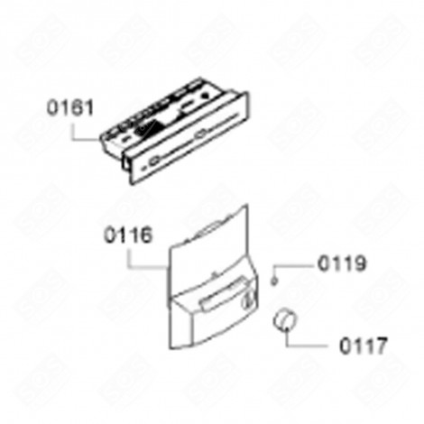 ORIGINAL CONTROL MODULE NOT PROGRAMMED (REFERENCE 0161) REFRIGERATOR, FREEZER - 12011702, 12024027