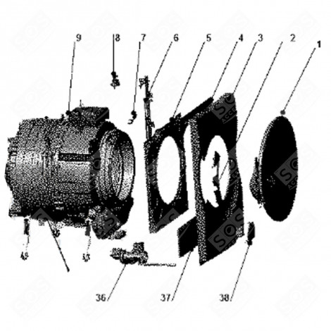 DRAIN PUMP (MARK 36) ORIGINAL WASHING MACHINES - C00526217