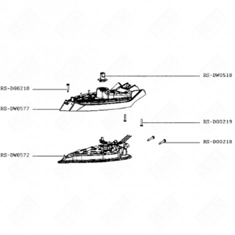 HANDLE BASE (MARK RS-DW0577) STEAM IRONS / STEAM GENERATOR IRONS - RS-DW0577