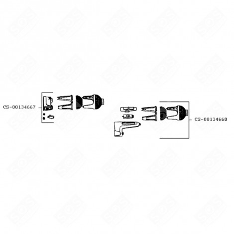 FRONT BOX AND SWITCH (MARK CS-00134668) ELECTRIC SHAVER - CS-00134668