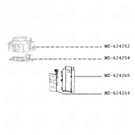 ELECTRONIC MODULE (REFERENCE MS-624254) NESPRESSO VERTUO PLUS COFFEE MAKER, ESPRESSO -  MS-624254