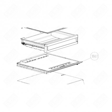 SHELF, REFERENCE 1861 REFRIGERATOR, FREEZER - 5938990800