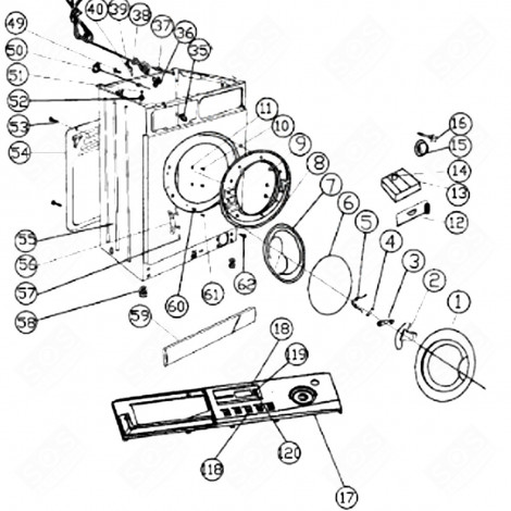 OUTER PLASTIC COVER OF THE DOOR WASHING MACHINES - 20200717