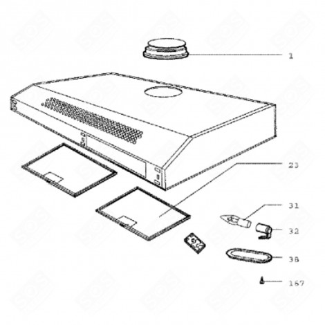 ADAPTER (MARK 1) EXTRACTOR HOOD - 95X6433