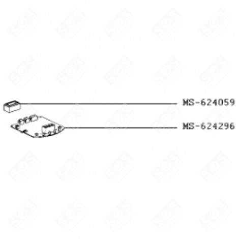 ELECTRONIC CARD (REFERENCE MS-624296) FOOD PROCESSOR - MS-624296