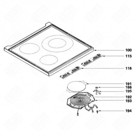 ELECTRONIC BOARD, RIGHT KEYBOARD (REFERENCE 116) GAS / ELECTRIC OVENS - 72X8272 