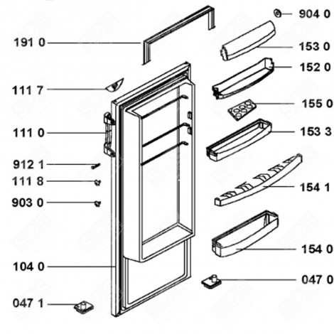 BROWN HANDLE SCREW COVER (REF. 111 8) (ORIGINAL) REFRIGERATOR, FREEZER - 481946258323