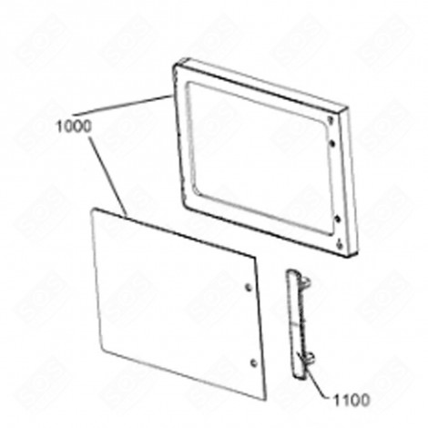 OUTER FRAME OF THE DOOR (MARK 1000) ORIGINAL MICROWAVE OVENS - 482000016231