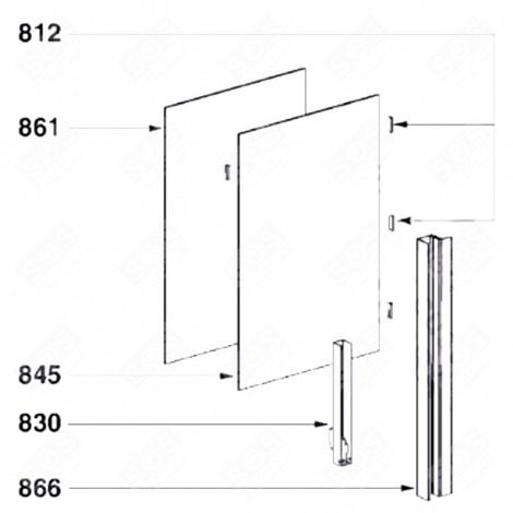 INNER GLASS (MARK 861) GAS / ELECTRIC OVENS - 72X0738