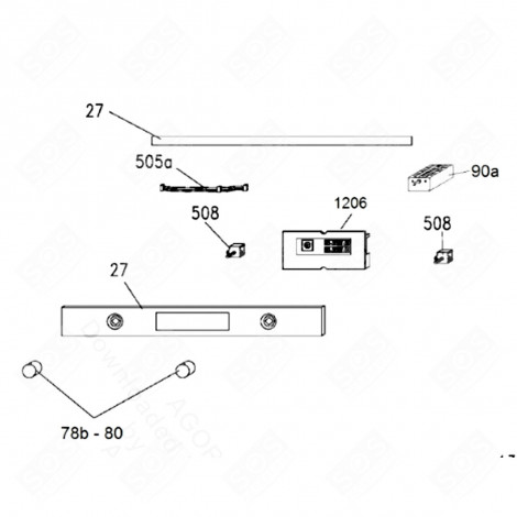 DASHBOARD (REFERENCE 27) GAS / ELECTRIC OVENS - 42823146