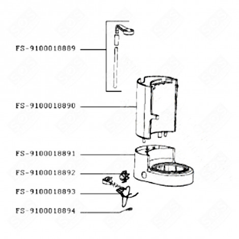 WATER TANK (CODE FS-9100018890) FOOD PROCESSOR - FS-9100018890