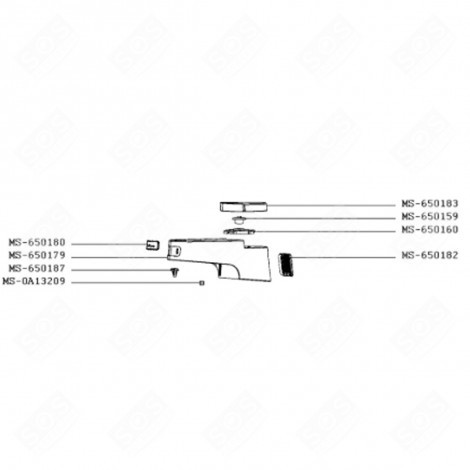 TRANSMISSION SHAFT (MARK MS-650159) FOOD PROCESSOR - MS-650159, MS-650810