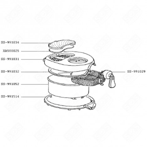 TANK + RESISTANCE (REFERENCE SS-991052) ELECTRIC FRYERS - SS-991052