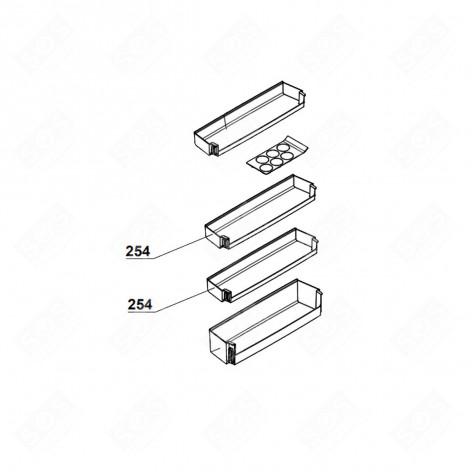 DOOR RACK REFRIGERATOR, FREEZER - 4640550700